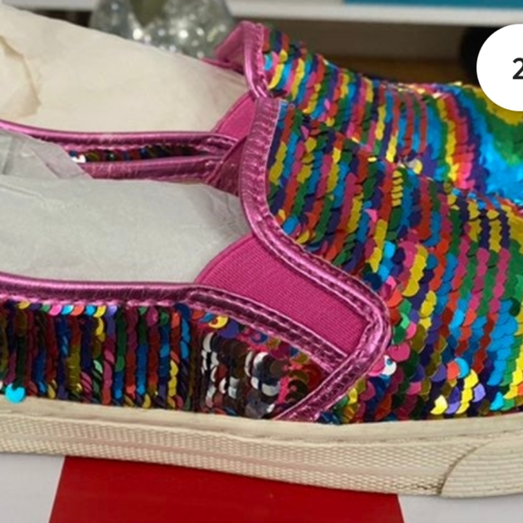 Reverse sequins pull on fashion sneakers 🆕 🌈 - Picture 2 of 3